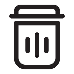 Trash bin icon