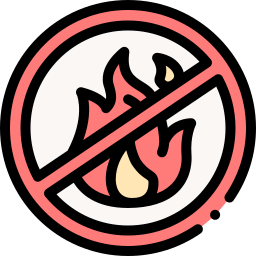ogień nie jest dozwolony ikona