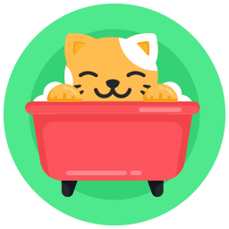 Кошачья ванна иконка