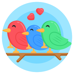 pájaro del amor icono