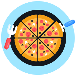 Кусочки пиццы иконка