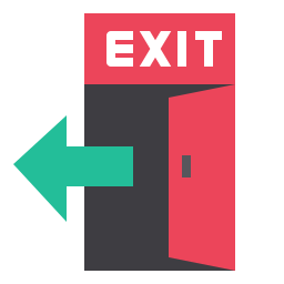 Exit door icon