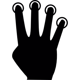 4本の指で押す icon