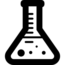 fiole de chimie avec liquide à l'intérieur Icône