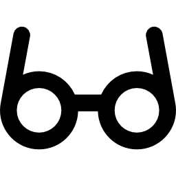 Circular eyeglasses icon