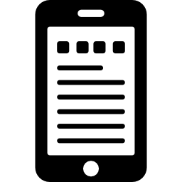 Business stats on phone icon
