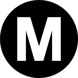 símbolo del logotipo del metro de baltimore icono