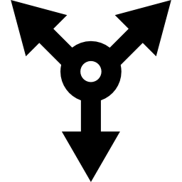 símbolo de flechas triples icono