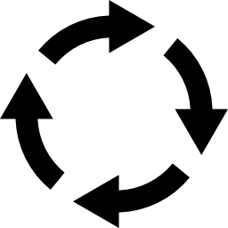 cerchio rotante delle frecce icona
