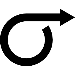 flèche droite circulaire Icône