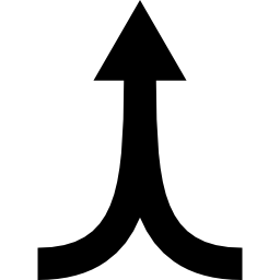 símbolo de flecha hacia arriba icono