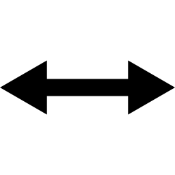 Double horizontal arrow pointing to both sides icon