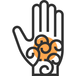 Henna painted hand simge