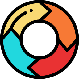 gráfico circular icono