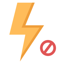 flash apagado icono