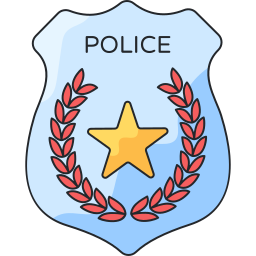 placa de policía icono