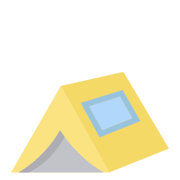 Camping tent icon