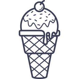 cucurucho de helado icono