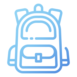 bolsa para la escuela icono