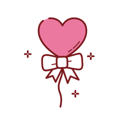 Heart balloon icon