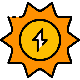 energía solar icono