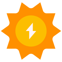 energía solar icono