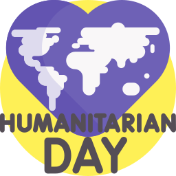 día mundial humanitario icono