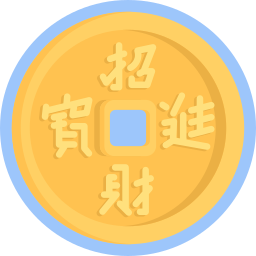 chińska moneta ikona