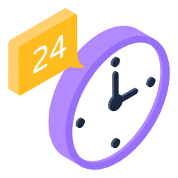 24 hours support icon