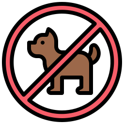 zwierzęta nie są akceptowane ikona