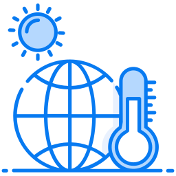 il riscaldamento globale icona