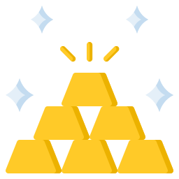 barras de oro icono