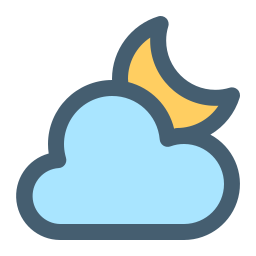 Cloudy night icon