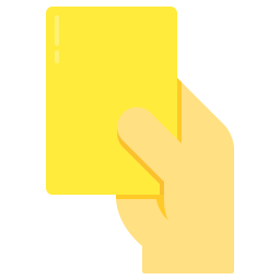 cartão amarelo Ícone