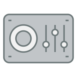 caja de audio icono