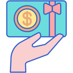 tarjeta de recompensa icono