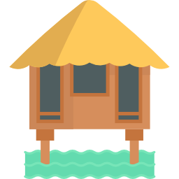 Stilt house icon