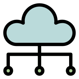 archiviazione cloud icona