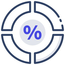 graphique de pourcentage Icône