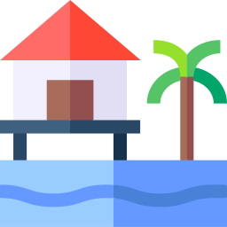 maison de plage Icône