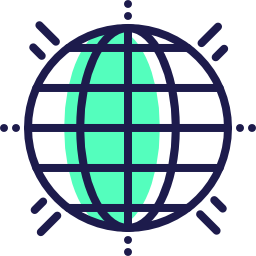 Earth grid icon