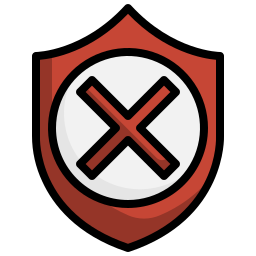 escudo sin garantía icono