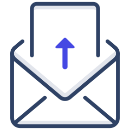 uitgaande e-mail icoon