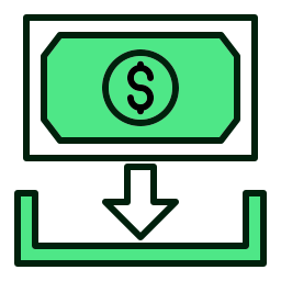 Receive money icon