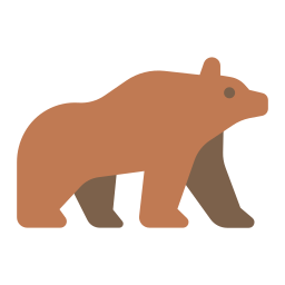 Медведь гризли иконка