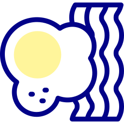 Egg and bacon icon