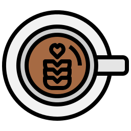 sztuka latte ikona
