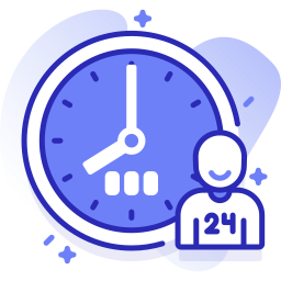 24 hours support icon