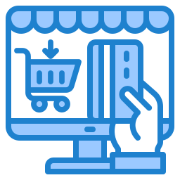 Shopping online icon