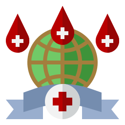 día mundial del donante de sangre icono